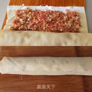熏豆皮肉卷的做法步骤：4
