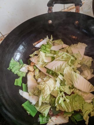 白菜烧粉条的做法步骤：2