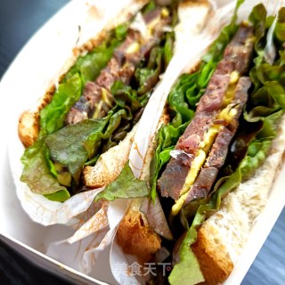 生菜牛肉三明治的做法步骤：14
