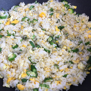 秋葵鸡蛋炒饭的做法步骤：8