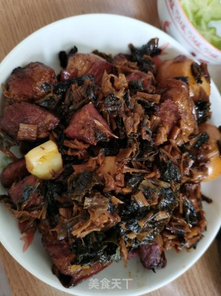 五花肉烧菜干的做法步骤：10