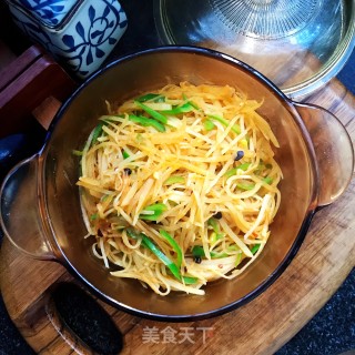 青椒炒土豆丝的做法步骤：12