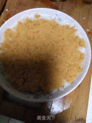 肉松米饭卷。的做法步骤：5