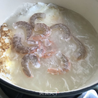 鲜虾煎蛋萝卜汤的做法步骤：8