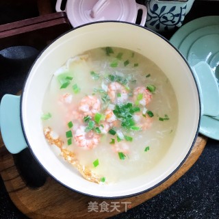 鲜虾煎蛋萝卜汤的做法步骤：12