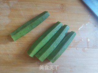 秋葵厚蛋烧的做法步骤：2