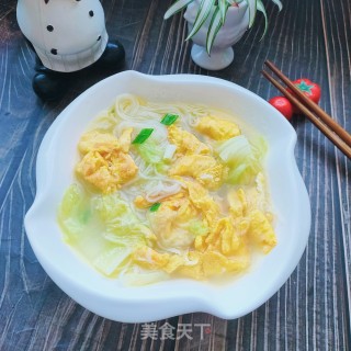 鸡蛋白菜骨汤面的做法步骤：12