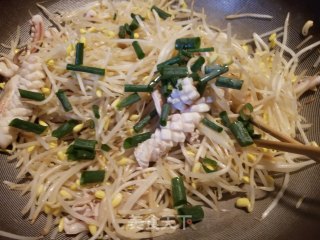 鲜鱿炒黄豆芽的做法步骤：13