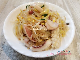 鲜鱿炒黄豆芽的做法步骤：15