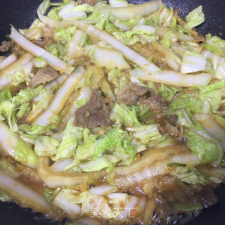 蒜蓉肉片炒白菜的做法步骤：8