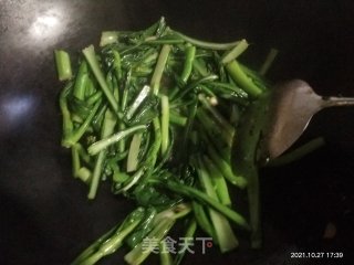清炒油菜的做法步骤：6