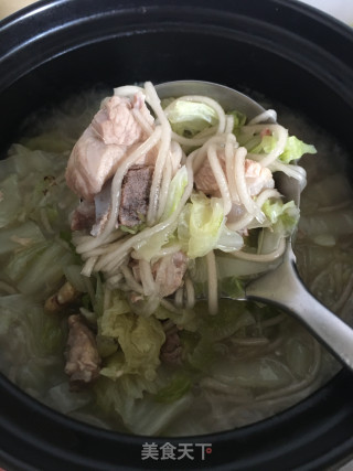 白菜粉条炖龙骨的做法步骤：9