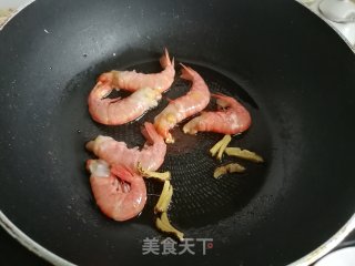 红虾青菜烧豆腐的做法步骤：3