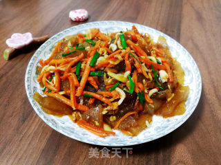 胡萝卜炒榛子糕的做法步骤：9