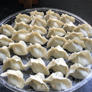 大葱芹菜鲜肉水饺的做法步骤：9