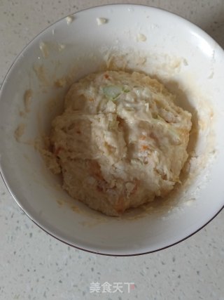 无糖无油肉松香葱司康的做法步骤：3