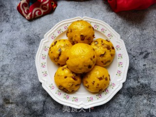 南瓜牛奶红枣窝窝的做法步骤：14