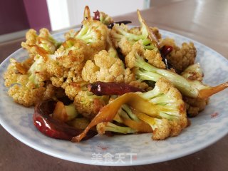 辣炒菜花的做法步骤：6