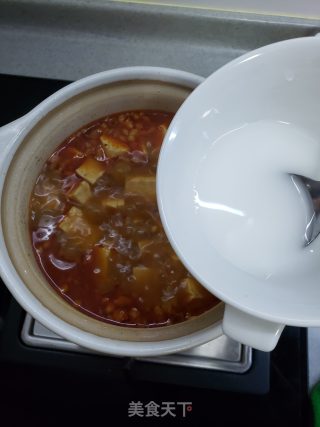 黑胡椒肉沫炖豆腐的做法步骤：12