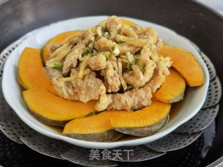 南瓜蒸酥肉的做法步骤：6