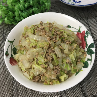 香菇肉末炒白菜的做法步骤：10