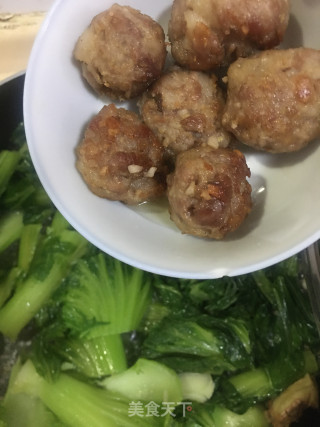 肉丸焖水东芥菜的做法步骤：10