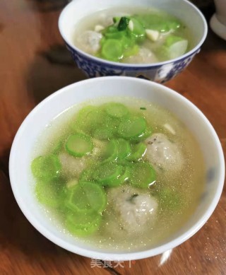 菜心梗鱼丸汤的做法步骤：8