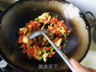 鸡蛋西红柿拌面的做法步骤：4