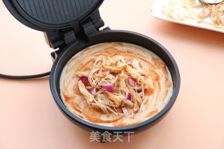 懒人界爆款美食-芝士鸡肉饼的做法步骤：3
