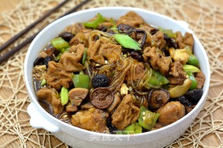 鸡腿豆泡炖粉条的做法步骤：11