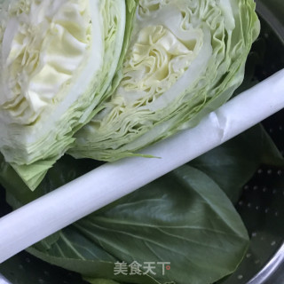 青菜炒细面的做法步骤：2