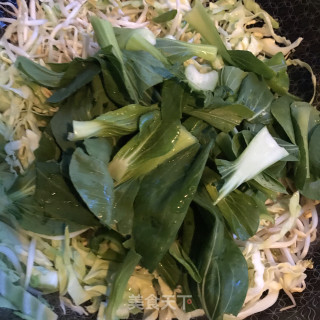 青菜炒细面的做法步骤：6