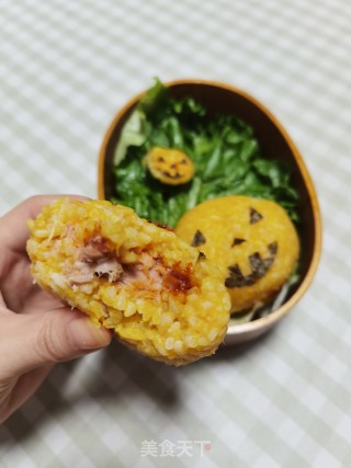 金枪鱼南瓜便当的做法步骤：8