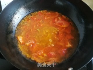 番茄肉片汤的做法步骤：4