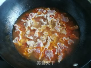 番茄肉片汤的做法步骤：5