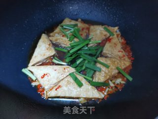 韭菜煎豆腐的做法步骤：7