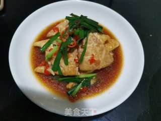 韭菜煎豆腐的做法步骤：8