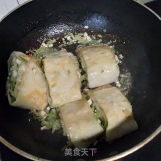 油煎豆腐卷的做法步骤：10