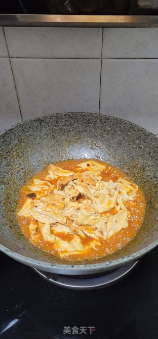 豆瓣酱烧腐竹的做法步骤：8
