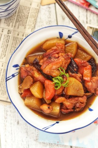 日式鸡腿炖萝卜的做法步骤：10