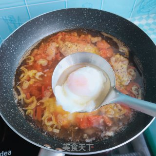 素丸子菠菜汤面的做法步骤：9