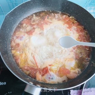 素丸子菠菜汤面的做法步骤：11