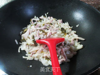 猪肉炒腌白菜的做法步骤：6