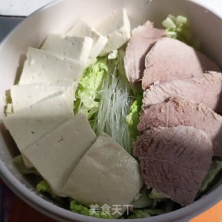 回锅肉炖豆腐的做法步骤：13