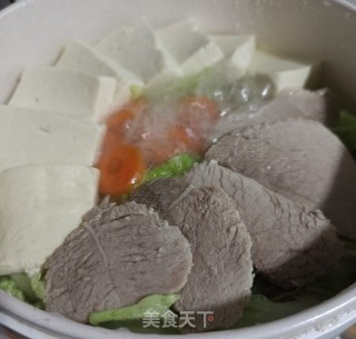 回锅肉炖豆腐的做法步骤：17