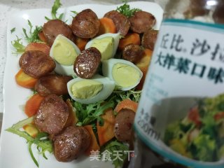 鸡蛋烤肠沙拉的做法步骤：7