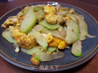 佛手瓜炒鸭蛋的做法步骤：8