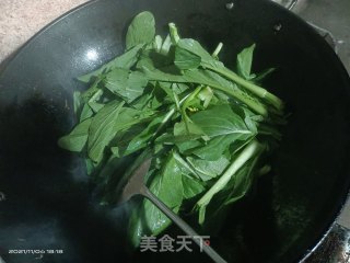 爆炒油菜的做法步骤：2