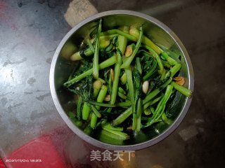 爆炒油菜的做法步骤：5