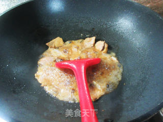 锅巴花菜肉片的做法步骤：6
